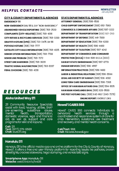 Image of page 2 of Senator Elefante's January newsletter